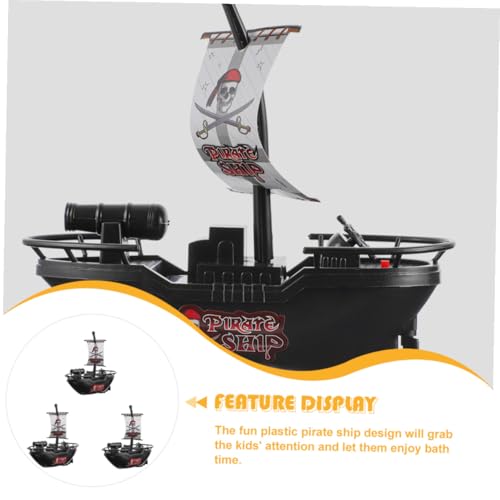 Hohopeti 3 Stück Teiliges Badewannenspielzeug Piratenschiff Elektrisch Beweglich Wasserdichtes Kunststoffboot für Badespaß Pool Strand Ab Jahren Hohopeti 3 Stück Teiliges Badewannenspielzeug Piratenschiff Elektrisch Beweglich Wasserdichtes Kunststoffboot für Badespaß Pool Strand Ab Jahren von Hohopeti