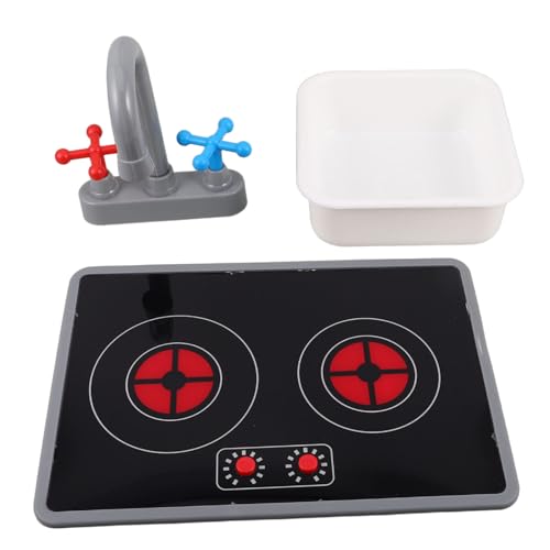 Hohopeti 3 Stück Teiliges Kinderküchen Miniatur-induktionskochfeld Licht Soundeffekten Spiel-spüle und Wasserhahn Robuste Kunststoffspielzeug-küchenzubehör für Kreatives Rollenspiel und Hohopeti 3 Stück Teiliges Kinderküchen Miniatur-induktionskochfeld Licht Soundeffekten Spiel-spüle und Wasserhahn Robuste Kunststoffspielzeug-küchenzubehör für Kreatives Rollenspiel und von Hohopeti