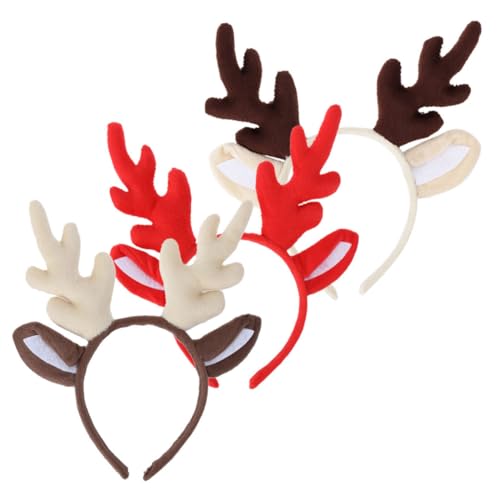 Hohopeti 3 Stück Weihnachtliches Rentiergeweih Stirnband Teiliges mit Weichen Leichten Hirschgeweihen und Ohren Festliches Kopfschmuck für Damen Cosplay Party Bühnenauftritt und Hohopeti 3 Stück Weihnachtliches Rentiergeweih Stirnband Teiliges mit Weichen Leichten Hirschgeweihen und Ohren Festliches Kopfschmuck für Damen Cosplay Party Bühnenauftritt und von Hohopeti