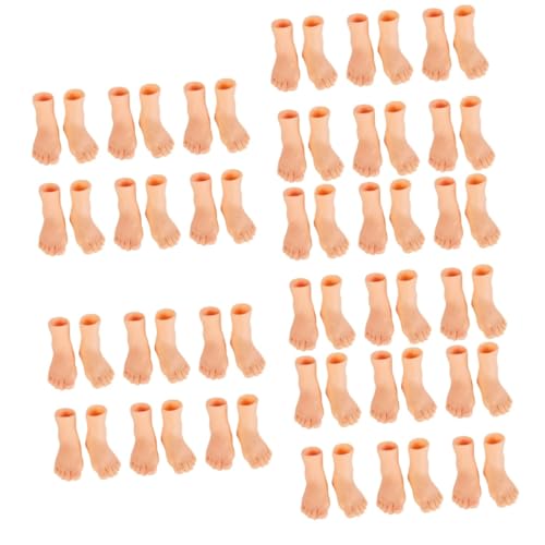 Hohopeti 30 Paar Finger Fuß Abdeckung Winzige Fußpuppen Kleine Hand Fingerpuppe Gefälschter Fuß Mini-füße Halloween-fußpuppen Fingerpuppen Für Mittelfinger Hände Kleine Füße Finger Vinyl von Hohopeti