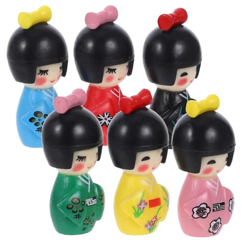 Hohopeti 36 STK Kimono-Puppenschmuck Miniaturstatue Mädchen Puppe Figur Bausätze Kinder Puppen kinderpuppe puppenhaus Tisch deko Japanisches Puppengeschenk Hübsche Puppe PVC von Hohopeti