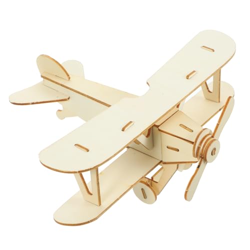 Hohopeti 3St Flugzeugpuzzle zusammenbauen Modellflugzeug Bausatz Flugzeug-Spielzeugpuzzle Holzpuzzle Kinder bastelset 3D-Puzzle Spielzeuge Flugzeugmodell aus Holz Flugzeugpuzzle aus Holz von Hohopeti