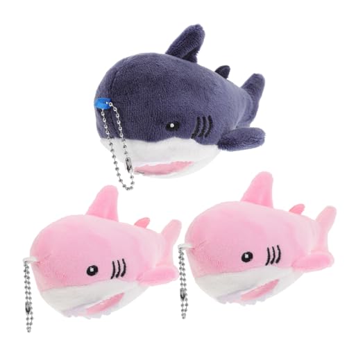 Hohopeti 3St Shark plushies Shark zubehör Plüschtier Schlüsselringe Schlüsselanhänger dekor Schlüsselanhänger für Kleiner Hai Hai-Schlüsselanhänger-Dekor Linter von Hohopeti