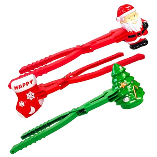 Hohopeti 3St Weihnachts-Schneekugel-Form Schneekampf-Kit Hersteller von Schneeballschlachten im Winter Outdoor Spielzeug kinderspielzeug Schneespielzeug professioneller Schneeballmacher Abs von Hohopeti