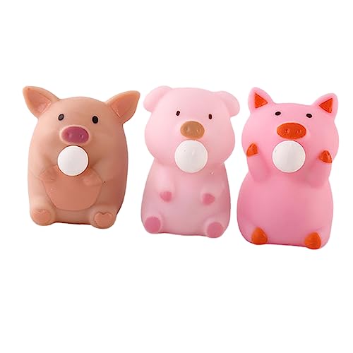 Hohopeti 3pcs Pig Squeeze Spielzeug Animal Stress Spielzeug Sensorisches Spielzeug Dekompression Spielzeug von Hohopeti