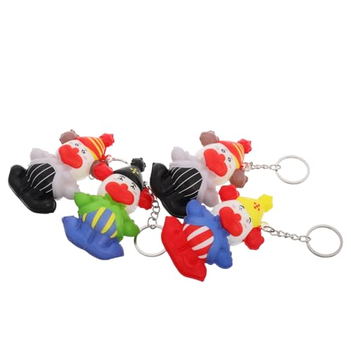 Hohopeti 4 Stück Clown Schlüsselanhänger Schlüsselanhänger Clown Puppe Schlüsselanhänger Schlüsselanhänger Für Karneval Lustiger Clown Schlüsselanhänger Clown Rucksack Charms Clown von Hohopeti