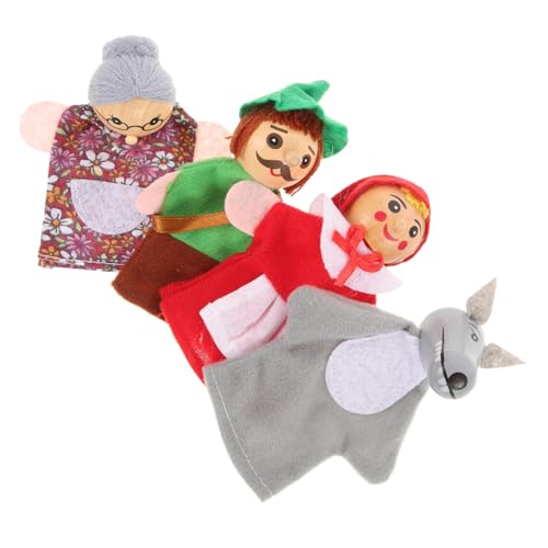 Hohopeti 4 Stück Fingerpuppen Set Teiliges Holzspielzeug für Pädagogische Handpuppen für Geschichtenerzählen und Rollenspiele für Eltern Junge Mädchen Interaktion und Kreative Hohopeti 4 Stück Fingerpuppen Set Teiliges Holzspielzeug für Pädagogische Handpuppen für Geschichtenerzählen und Rollenspiele für Eltern Junge Mädchen Interaktion und Kreative von Hohopeti