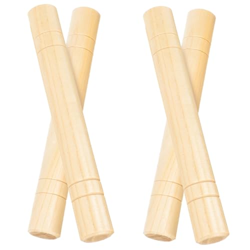 Hohopeti 4 Stück Holzstab Musikstock Für Kinder Bulk-Spielzeug Für Kinder Kinderspielzeug Kinder Spielset Rhythmusstäbe Massenspielzeug Für Kinder Musikalische Stöcke Musiksticks Für Kinder von Hohopeti