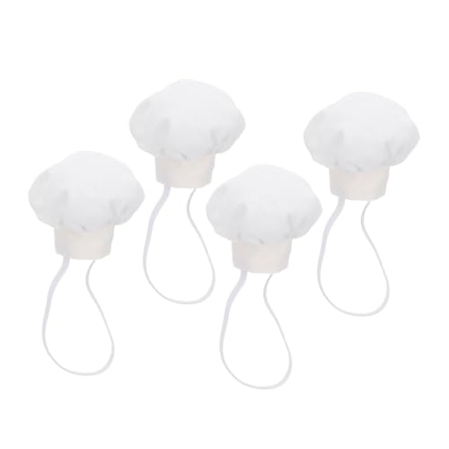 Hohopeti 4 Stück Kleine Weiße Kochmützen aus Stoff für Puppen Miniatur Zubehör für Puppenhaus Rollenspiel Bastelprojekte und Puppen Dekoration Hohopeti 4 Stück Kleine Weiße Kochmützen aus Stoff für Puppen Miniatur Zubehör für Puppenhaus Rollenspiel Bastelprojekte und Puppen Dekoration von Hohopeti