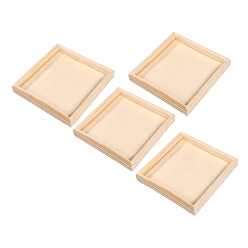 Hohopeti 4 Stück Tablett Holzpalette ablage - Materialien Holzpuzzletafel 3D-Rätsel 3D-Puzzle-Organizer Puzzle-Sortierfächer dreidimensional Veranstalter Chassis Zubehör hölzern von Hohopeti