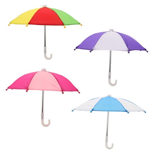 Hohopeti 4 Stück Teiliges Mini Puppenregenschirm Farbenfrohe Kleine Deko Puppenzubehör Kompakt Leicht Tragbar Realistisch Geformt für Puppenhaus Dekoration Hohopeti 4 Stück Teiliges Mini Puppenregenschirm Farbenfrohe Kleine Deko Puppenzubehör Kompakt Leicht Tragbar Realistisch Geformt für Puppenhaus Dekoration von Hohopeti
