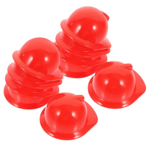 Hohopeti 40 STK Haustier Hut puppenzubehör doll Accessories Relief Cap tortendeko Einschulung Papageienhelm Spielzeug für Babypuppen kleine Hühnerhelme Helm für Minipuppe Plastik rot von Hohopeti