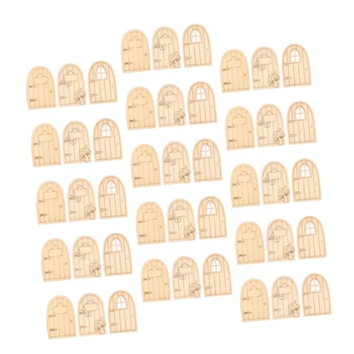 Hohopeti 45 Stück Teiliges Naturbelassenem Holz Mini DIY Basteltüren für Feengarten Puppenhaus und Baumdeko Detailreich Verarbeitet Kreative Wand Gartendekoration Hohopeti 45 Stück Teiliges Naturbelassenem Holz Mini DIY Basteltüren für Feengarten Puppenhaus und Baumdeko Detailreich Verarbeitet Kreative Wand Gartendekoration von Hohopeti