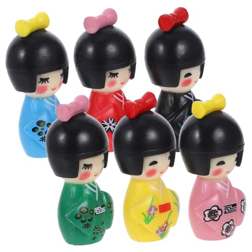 Hohopeti 48 STK Kimono-Puppenschmuck asiatische Kimonopuppe traditionelle Volksfigur Kinder Puppen kinderpuppe Blumenkuchendekorationen Cars Spielzeug kreative Puppe Japanisches Ornament von Hohopeti