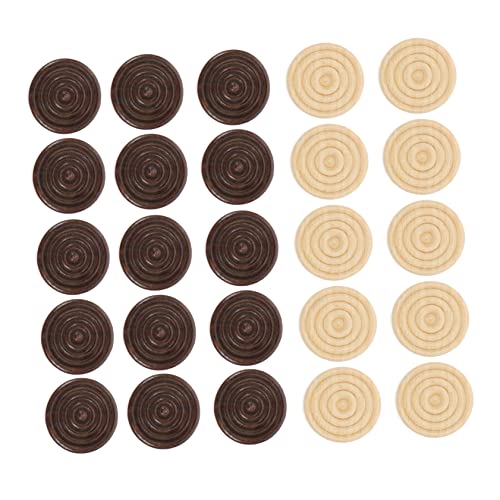 Hohopeti 48 Stück Teiliges Holz Damenspiel Steine Runde Stapelbare Spielfiguren aus Natürlichem Holz Langlebig und Vielseitig für Dame und Brettspiele Einsetzbar Hohopeti 48 Stück Teiliges Holz Damenspiel Steine Runde Stapelbare Spielfiguren aus Natürlichem Holz Langlebig und Vielseitig für Dame und Brettspiele Einsetzbar von Hohopeti