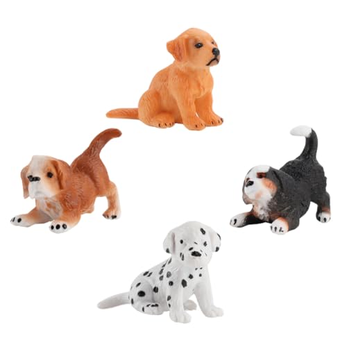 Hohopeti 4er Set Realistische Hund Figuren Simulierte Welpen Figuren Als Zufällige Stile Perfekt Für Sammler Und Als Dekoration Hund Figuren Spielset von Hohopeti