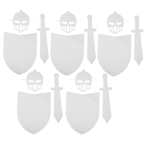 Hohopeti 5 Sätze DIY Ritter Kostüm Zubehör mit Bemalbaren Pappschildern Schwertern und Masken Leichtes Rollenspiel für Halloween Partys und Kreative Bastelaktivitäten Hohopeti 5 Sätze DIY Ritter Kostüm Zubehör mit Bemalbaren Pappschildern Schwertern und Masken Leichtes Rollenspiel für Halloween Partys und Kreative Bastelaktivitäten von Hohopeti