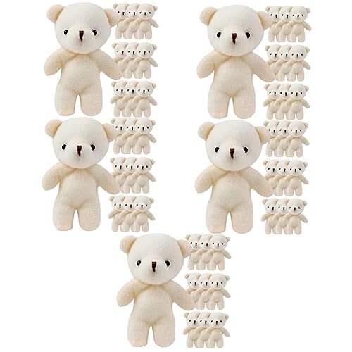 Hohopeti 50 Stück Mini-Bär ausgestopfter Minibär kleine Bärenpuppen Mini-Plüschpuppen kuschelbären Little Bear Kinderspielzeug Spielzeuge Kleiner Bär Stoffspielzeug für Mädchen PP Baumwolle von Hohopeti