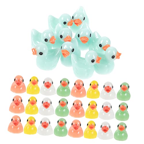 Hohopeti 50 Stück Mini-Ente Cute Decoration wohnungsdeko wohnraumdeko Puppenhausdekoration Zubehör für Puppenhäuser kleine Entenfiguren Miniaturstatue Tier Miniaturschmuck Mini-Harzdekore von Hohopeti