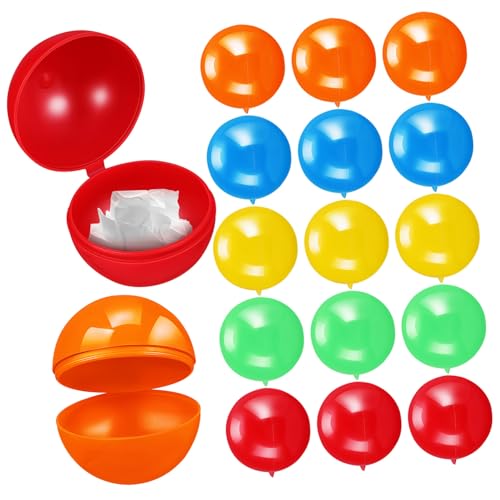 Hohopeti 50 Stück Teiliges Bunte Hohle Plastikkugeln zum Befüllen Robuste Raffle Balls für Firmenfeiern Schulveranstaltungen Familienfeste Vielseitige bälle Wiederverwendbar Hohopeti 50 Stück Teiliges Bunte Hohle Plastikkugeln zum Befüllen Robuste Raffle Balls für Firmenfeiern Schulveranstaltungen Familienfeste Vielseitige bälle Wiederverwendbar von Hohopeti