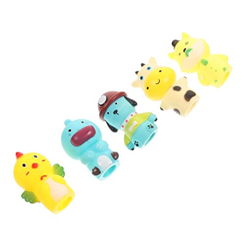 Hohopeti 5St Animal Finger Puppen Fingerpuppen Masse gefüllte Fingerpuppen kindertagsgeschenke kindertag Kinder Spielzeug kinderspielzeug Dehnbare Fingerpuppen Gastgeschenke Vinyl von Hohopeti