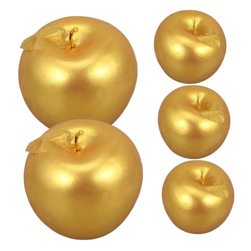 Hohopeti 5st Simulationsfruchtmodell Künstlicher Olivenbaum Mini Künstlich Vorgeben Simuliert Gefälschte Äpfel Künstliche Obstfigur Schaumfrucht Produkt Fälschung Apfel Golden Poly-Drache von Hohopeti