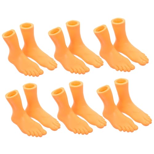 Hohopeti 6 Finger Fuß Abdeckung Griffbrettschuhe Gefälschte Zehen Fuß Fingerpuppe Gefälschte Finger Kleine Füße Fingerpuppen Für Füße Gnomenfüße Puppen Lernspielzeug Vinyl von Hohopeti