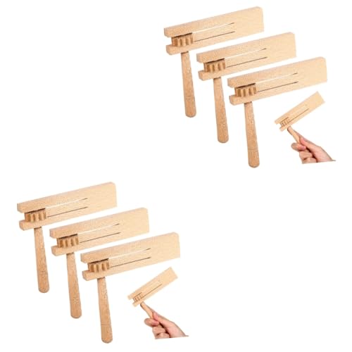 Hohopeti 6 STK Orff-Instrument Spielzeugtrommeln Spielzeug mit Ratsche Kinder trommeln Desktop-Spielzeug kinderinstrumente ratsche Kinder Instrumente Matraca Spielzeug Krachmacher-Spielzeug von Hohopeti