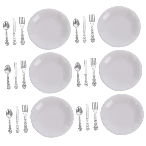 Hohopeti 6 Sätze Teiliges Miniatur Geschirr Mini Gabeln Löffel Messer Puppenhaus Küche Zubehör Dekoration für Puppenhaus und Innenbereich Hohopeti 6 Sätze Teiliges Miniatur Geschirr Mini Gabeln Löffel Messer Puppenhaus Küche Zubehör Dekoration für Puppenhaus und Innenbereich von Hohopeti