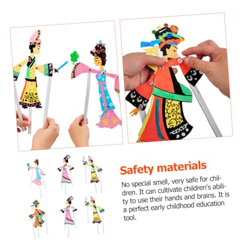 Hohopeti 6 Stück DIY Schattenpuppentheater Teilig Bastelset Traditionelles Chinesisches Schattenspiel Kreatives Lernspielzeug für Familien und Kindergarten Hohopeti 6 Stück DIY Schattenpuppentheater Teilig Bastelset Traditionelles Chinesisches Schattenspiel Kreatives Lernspielzeug für Familien und Kindergarten von Hohopeti