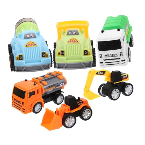 Hohopeti Kinder Auto Spielzeug 6 Teiliges Set Spielzeugautos Rückziehspielzeug Fahrzeuge Für Inklusive Bagger Und Mischer Ideal Für Outdoor Und Garten Aktivitäten Kinder LKW Spielzeug von Hohopeti