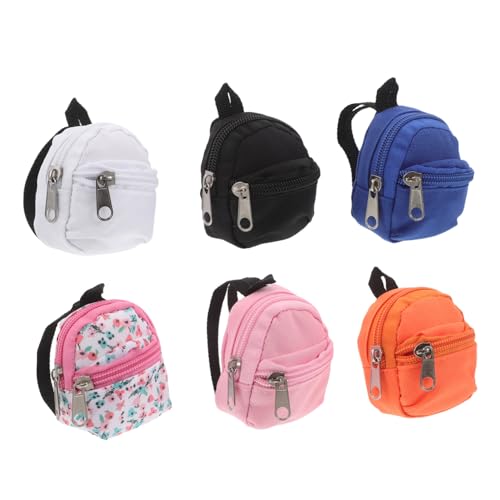 Hohopeti 6 Stück Teiliges Mini Puppenrucksack Leichte Stoff-Schulranzen mit Reißverschluss Detailreiche Cartoon Puppentaschen für Puppenhaus Dekoration und Fantasievolles Rollenspiel Hohopeti 6 Stück Teiliges Mini Puppenrucksack Leichte Stoff-Schulranzen mit Reißverschluss Detailreiche Cartoon Puppentaschen für Puppenhaus Dekoration und Fantasievolles Rollenspiel von Hohopeti