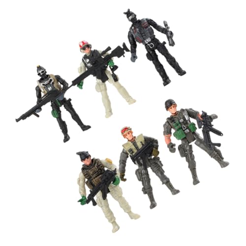Hohopeti 6 Stück Teiliges Soldaten Modellspielzeug aus Kunststoff Flexible Militärfiguren mit Beweglichen Verschiedene Posen Sicheres für Rollenspiele und Sammeln Hohopeti 6 Stück Teiliges Soldaten Modellspielzeug aus Kunststoff Flexible Militärfiguren mit Beweglichen Verschiedene Posen Sicheres für Rollenspiele und Sammeln von Hohopeti