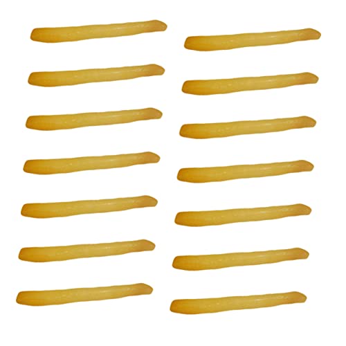 Hohopeti 60 STK Simulationsmodell Für Pommes Frites Lebensechte Künstliche Pommes Simulation Gefälschtes Französisches Essen Künstliche Falsche Pommes Frites Essensmodell Spielen Yellow PVC von Hohopeti