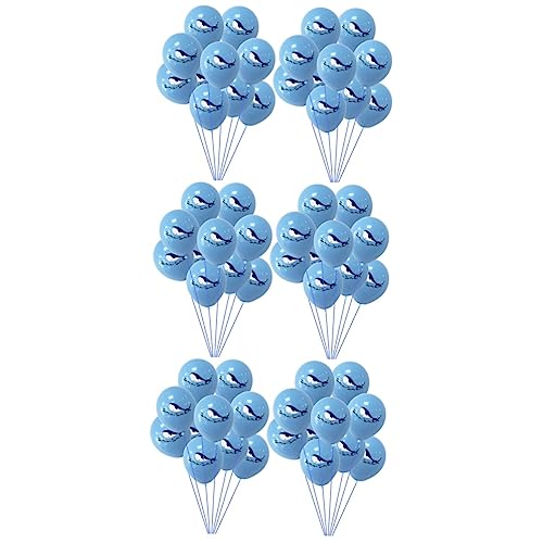 Hohopeti 60 Stk Ballon Marineparty Hai-thema Gastgeschenke Für Wale Partyschmuck Blue Emulsion von Hohopeti