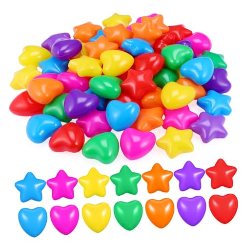 Hohopeti 60 Stück Teiliges Bunte Stern und Herzform Bälle aus Robustem PE für Kinderpool Indoor Spiel Spaß Party Dekoration Langlebig und Formstabil Hohopeti 60 Stück Teiliges Bunte Stern und Herzform Bälle aus Robustem PE für Kinderpool Indoor Spiel Spaß Party Dekoration Langlebig und Formstabil von Hohopeti