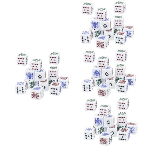 Hohopeti 64 STK Poker Würfel Board Games brettspiele Game of dice spielzeuge Tischdekoration Toy Pokerwürfel Poker-Requisiten dés Farkle Spielwürfel Requisiten Lügner Würfel Requisite Acryl von Hohopeti