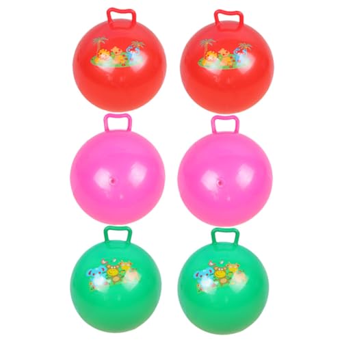 Hohopeti 6St den Ball klopfen Kinderspielzeug kinderspiele flummiset aufblasbares Hüpftier aufblasbarer Hopfenball Spielzeuge Ballspielzeug für Kinder Springender Ball für Kinder Plastik von Hohopeti