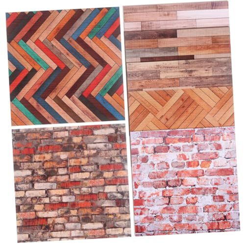 Hohopeti 7 Blätter Teilige Selbstklebende Miniatur Holzoptik Tapete für Puppenhaus Realistische PVC Wandsticker Vintage Stil Einfach Zuschneidbar für DIY Mini Haus Dekoration Hohopeti 7 Blätter Teilige Selbstklebende Miniatur Holzoptik Tapete für Puppenhaus Realistische PVC Wandsticker Vintage Stil Einfach Zuschneidbar für DIY Mini Haus Dekoration von Hohopeti