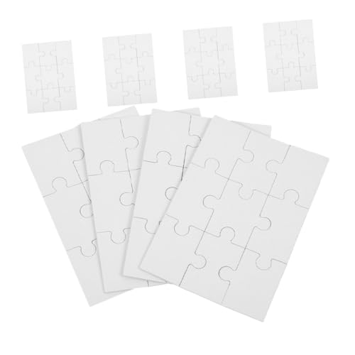 Hohopeti 8 Blätter Holzpuzzle DIY Puzzle kreativ Puzzle rätzel Puzzle puzzler holziges Spielzeug Rätsel leeres Puzzle für DIY-Sublimation Blanko-Puzzle für die Wärmeübertragung hölzern Weiß von Hohopeti