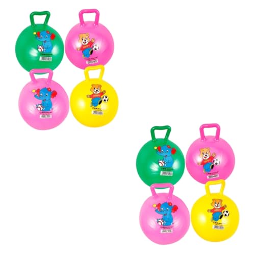 Hohopeti 8 STK Schläger handhaben Hüpfball mit Griffen aufblasbarer Hopfenball hupfball für Kinder Activity für Kinder Springball Spielzeug Kinder Hüpfball Springender Ball für Kinder PVC von Hohopeti