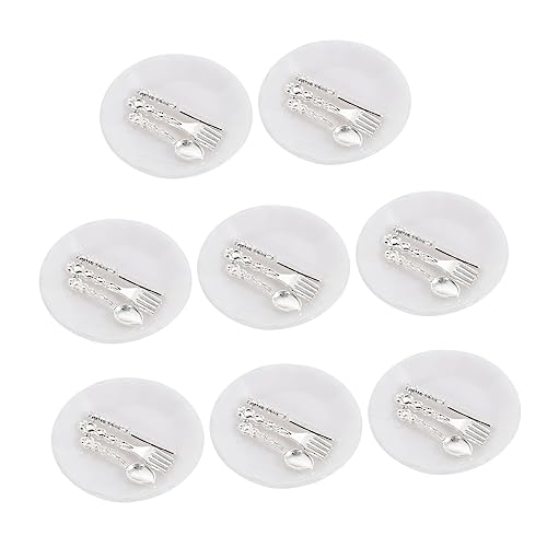 Hohopeti 8 Sätze Teiliges Mini Besteck aus Miniatur Löffel Messer mit Mini Teller Detailgetreu für Puppenhaus Miniaturküche und Spielküche Dekorativ und Vielseitig Einsetzbar Hohopeti 8 Sätze Teiliges Mini Besteck aus Miniatur Löffel Messer mit Mini Teller Detailgetreu für Puppenhaus Miniaturküche und Spielküche Dekorativ und Vielseitig Einsetzbar von Hohopeti