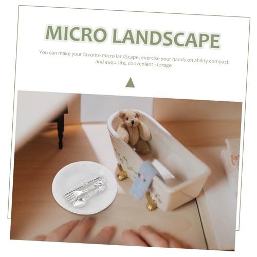 Hohopeti 8 Sätze Teiliges Miniatur Besteck aus Kindersicherem Material Mini Gabeln Löffel Messer und Teller für Puppenhaus Küchenzubehör Mini Hausgeschirr Dekoration Hohopeti 8 Sätze Teiliges Miniatur Besteck aus Kindersicherem Material Mini Gabeln Löffel Messer und Teller für Puppenhaus Küchenzubehör Mini Hausgeschirr Dekoration von Hohopeti