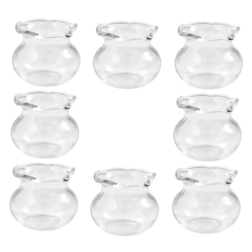 Hohopeti 8 Stück Teiliges Miniatur-glasfischglas Transparente Mini-aquarien für Puppenhausdeko Stabile Miniatur-fischschalen aus Glas Detailreiche Mini-fischbecken für DIY und Modellbau Hohopeti 8 Stück Teiliges Miniatur-glasfischglas Transparente Mini-aquarien für Puppenhausdeko Stabile Miniatur-fischschalen aus Glas Detailreiche Mini-fischbecken für DIY und Modellbau von Hohopeti