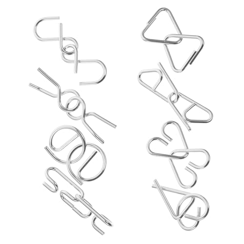 Hohopeti 8stücke Teiliges Set Aus Interessanten Metall-Puzzles Traditionelle Denksportzeuge Für Junge Mädchen Gehirntraining Und Problemlösungsfähigkeiten Für Familien Und Partyszenen Hohopeti 8stücke Teiliges Set Aus Interessanten Metall-Puzzles Traditionelle Denksportzeuge Für Junge Mädchen Gehirntraining Und Problemlösungsfähigkeiten Für Familien Und Partyszenen von Hohopeti