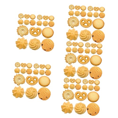 Hohopeti 90 STK Keks-Modell Cookie-Foto-Requisiten Cookies-anzeigemodell Faux-Cookies-Modell Miniatur Kuchen Simuliertes Keksspielzeug Mini-Essen Fake-Food-Restaurant Gefälscht PVC von Hohopeti