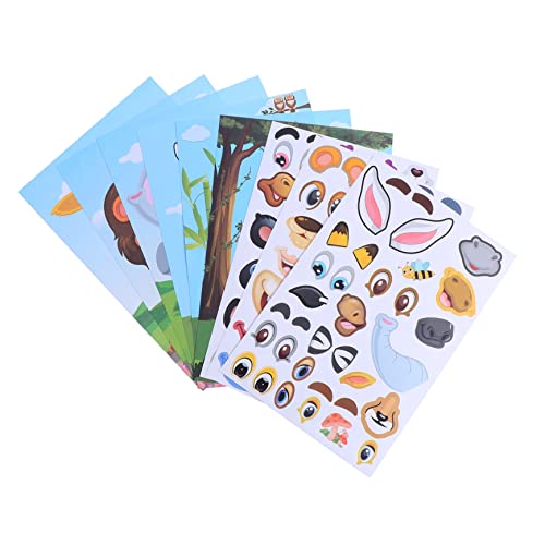 Hohopeti Animal Mix and Match Sticker Teilig Gesichtsblättern Wiederverwendbare DIY Puzzle Aufkleber Fördert Kreativität und Spielerisches Lernen für Jungen und Mädchen Hohopeti Animal Mix and Match Sticker Teilig Gesichtsblättern Wiederverwendbare DIY Puzzle Aufkleber Fördert Kreativität und Spielerisches Lernen für Jungen und Mädchen von Hohopeti