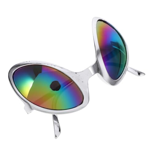 Hohopeti Außerirdische Brille Alien-brille Für Erwachsene Außerirdische Kostüme Außerirdisches Brillenzubehör Weihnachts-sonnenbrille Neuartige Sonnenbrille Lustige Alien-brille Silver Pp von Hohopeti