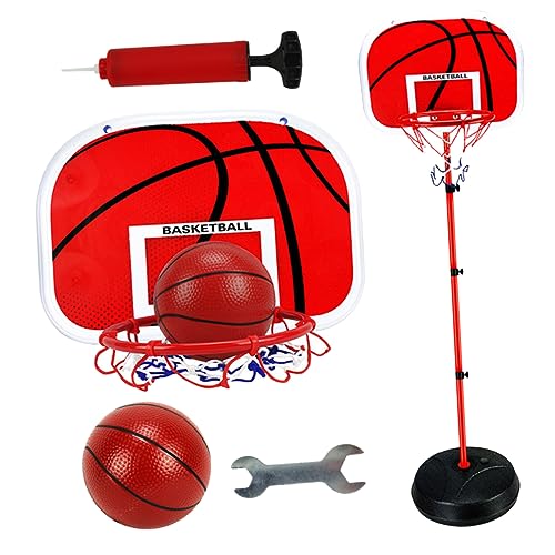 Hohopeti Basketballständer Spielzeug Basketball Spielzeug trikotrahmen Anhebbares Basketballspielzeug Sportspielzeug für Kinder Basketballkorb für Kinder Spielzeuge Basketballrahmen rot von Hohopeti