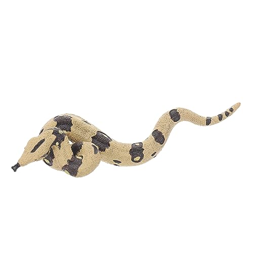 Hohopeti Boa Constrictor Spielzeug Kinderspielzeug kniffliges Schlangenspielzeug Modell Schlangenfigur Spielzeug für Kinder Toys Tiermodell aus Plastik emuliertes Schlangenmodell Beige von Hohopeti